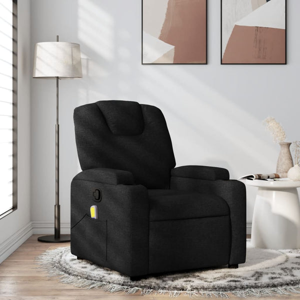 Massage Recliner Chair Black Fabric Electric Massage Chairs