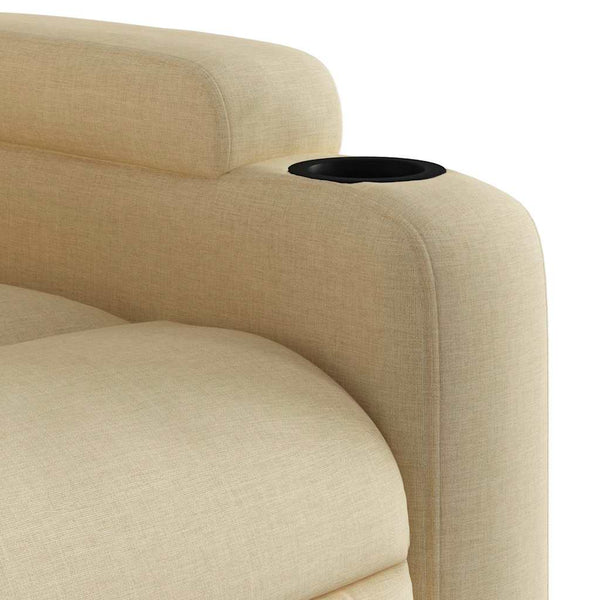 Vidaxl Stand Up Massage Recliner Chair Cream Fabric Electric Massage Chairs