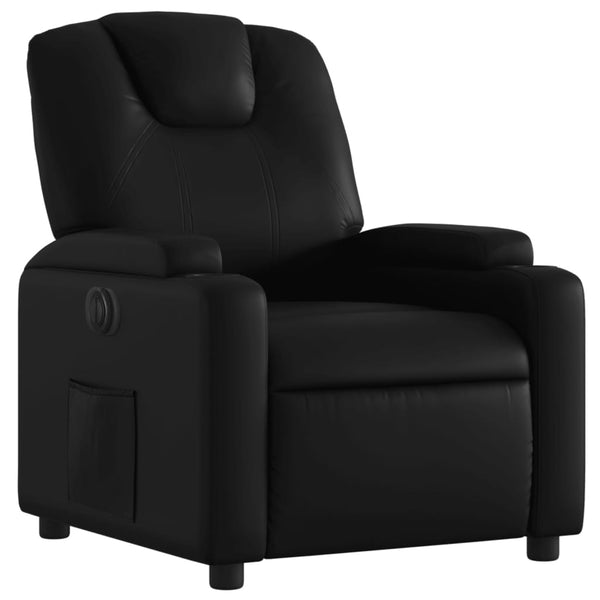 Vidaxl Electric Recliner Chair Black Faux Leather Chairs
