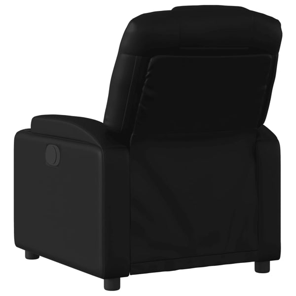 Vidaxl Electric Recliner Chair Black Faux Leather Chairs