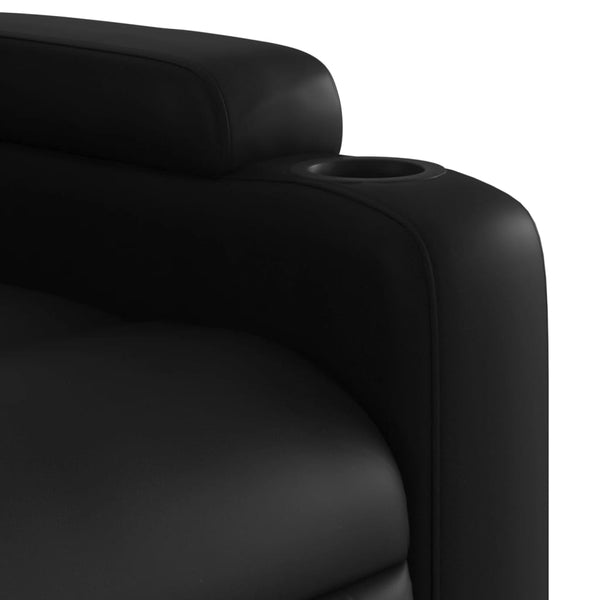 Vidaxl Electric Recliner Chair Black Faux Leather Chairs