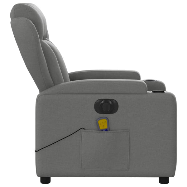 Vidaxl Electric Massage Recliner Chair Dark Grey Fabric Electric Massage Chairs