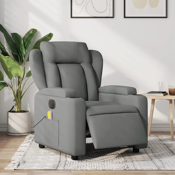 Vidaxl Electric Massage Recliner Chair Dark Grey Fabric Electric Massage Chairs