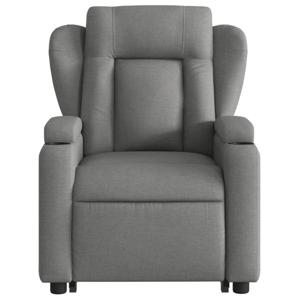Electric Stand Up Massage Recliner Chair Dark Grey Fabric Electric Massage Chairs
