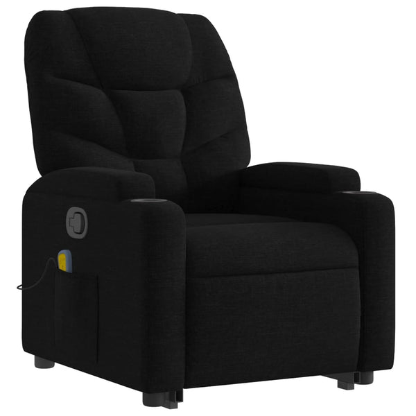 Vidaxl Stand Up Massage Recliner Chair Black Fabric Massage Tables & Chairs