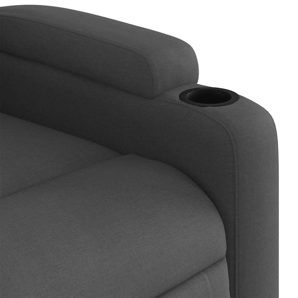 Vidaxl Stand Up Massage Recliner Chair Dark Grey Fabric Electric Massage Chairs