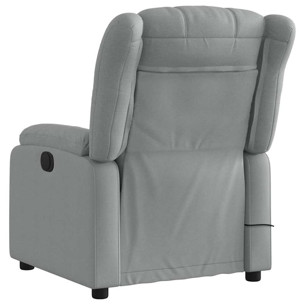 Vidaxl Massage Recliner Chair Light Grey Fabric Electric Massage Chairs