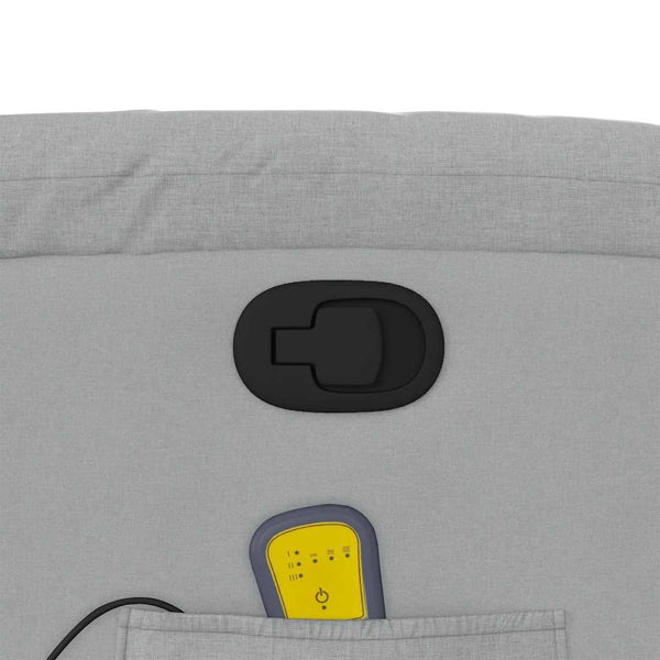Vidaxl Massage Recliner Chair Light Grey Fabric Electric Massage Chairs