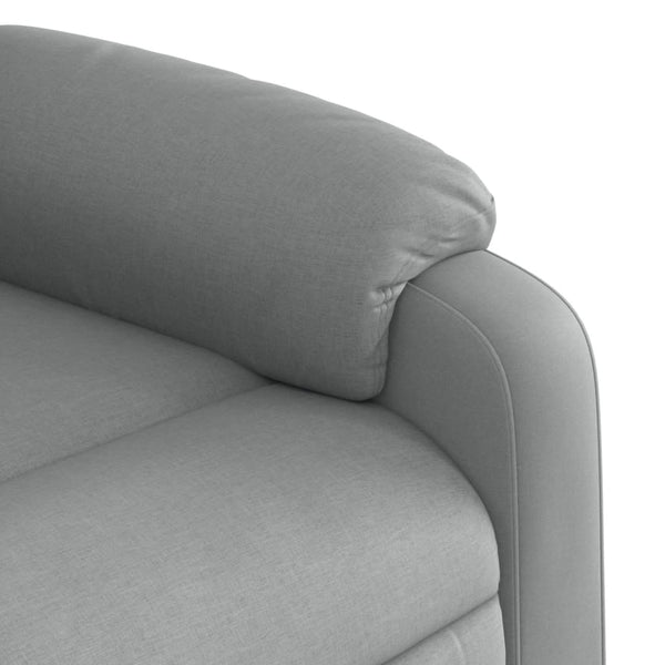 Vidaxl Electric Stand Up Massage Recliner Chair Light Grey Fabric Electric Massage Chairs