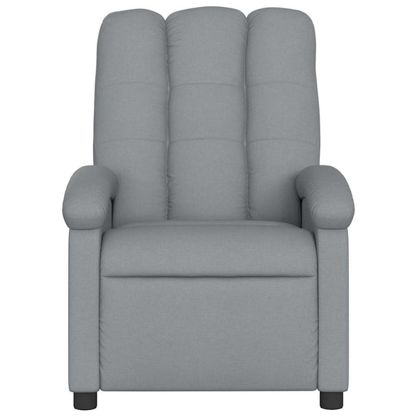 Vidaxl Massage Recliner Chair Light Grey Fabric Electric Massage Chairs