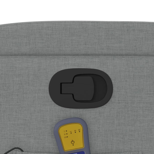 Massage Recliner Chair Light Grey Fabric Electric Massage Chairs