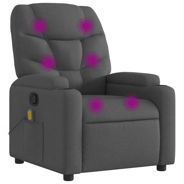 Vidaxl Massage Recliner Chair Dark Grey Fabric Massage Tables & Chairs