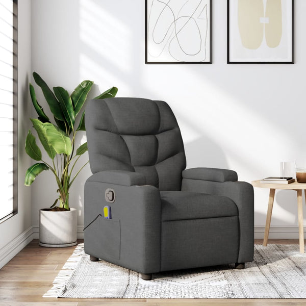 Vidaxl Massage Recliner Chair Dark Grey Fabric Massage Tables & Chairs