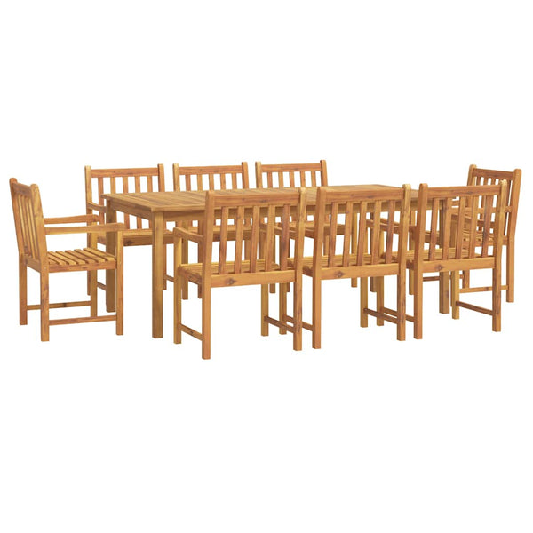 Vidaxl 9 Piece Garden Dining Set Solid Wood Acacia Outdoor Dining Sets