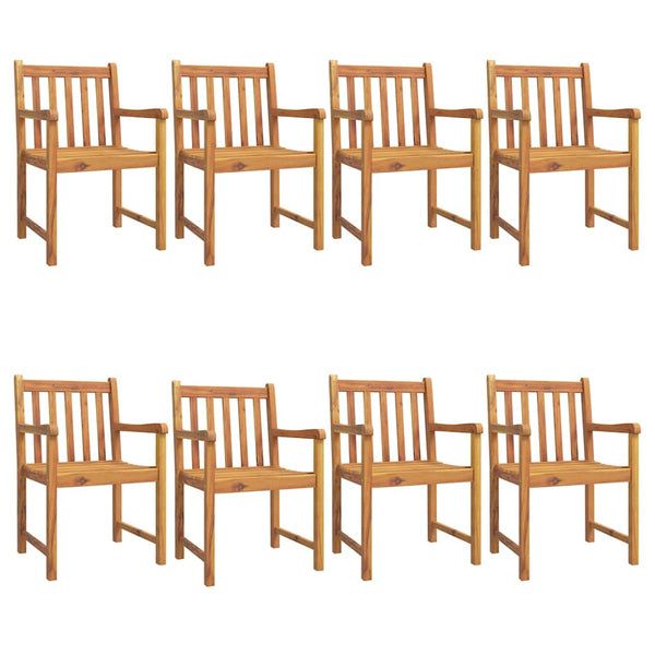 Vidaxl 9 Piece Garden Dining Set Solid Wood Acacia Outdoor Dining Sets