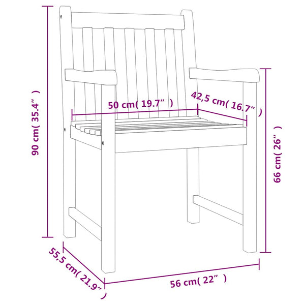 Vidaxl 9 Piece Garden Dining Set Solid Wood Acacia Outdoor Dining Sets