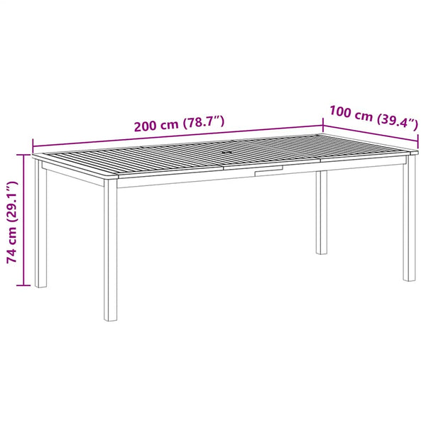 Vidaxl 9 Piece Garden Dining Set Solid Wood Acacia Outdoor Dining Sets