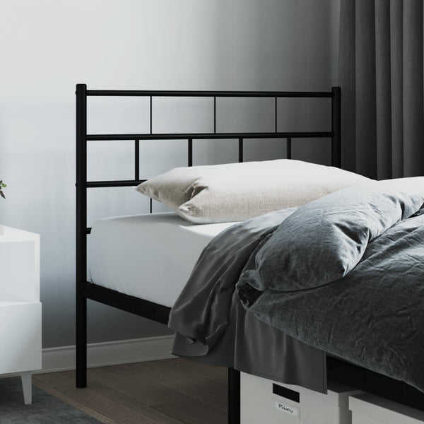 Metal Headboard Black 107 Cm Headboards & Footboards