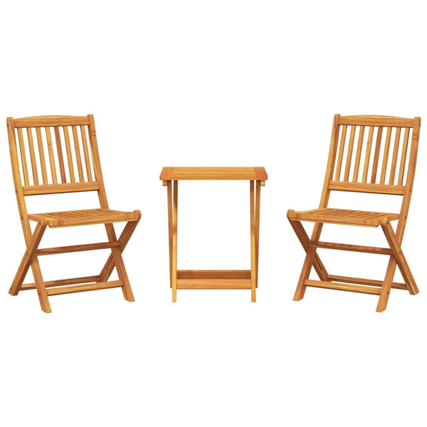 Vidaxl 3 Piece Folding Garden Dining Set Solid Wood Acacia Outdoor Dining Sets