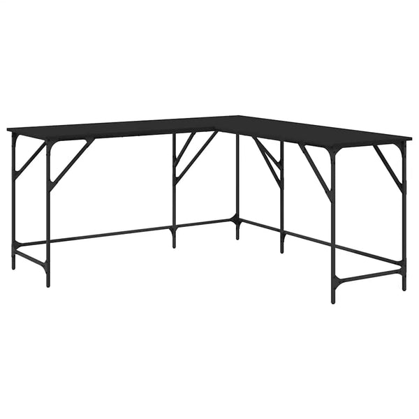 Vidaxl Desk Black 149X149x75 Cm Engineered Wood Home Office Desks