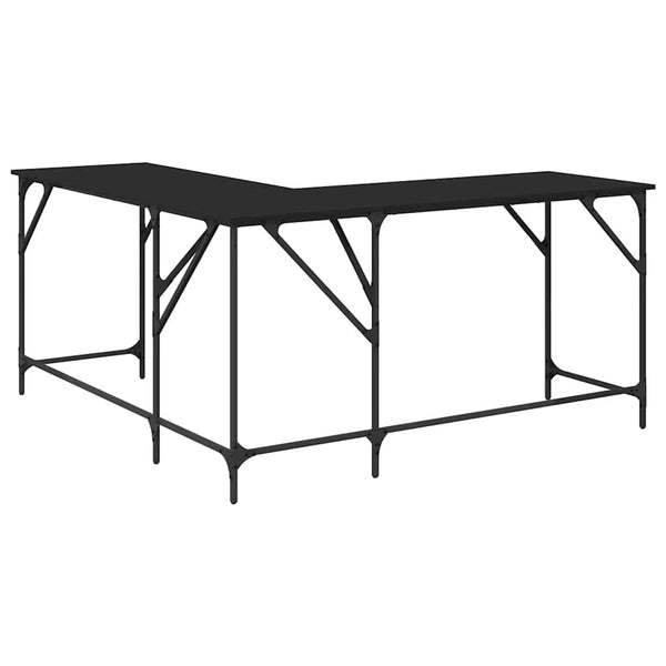 Vidaxl Desk Black 149X149x75 Cm Engineered Wood Home Office Desks