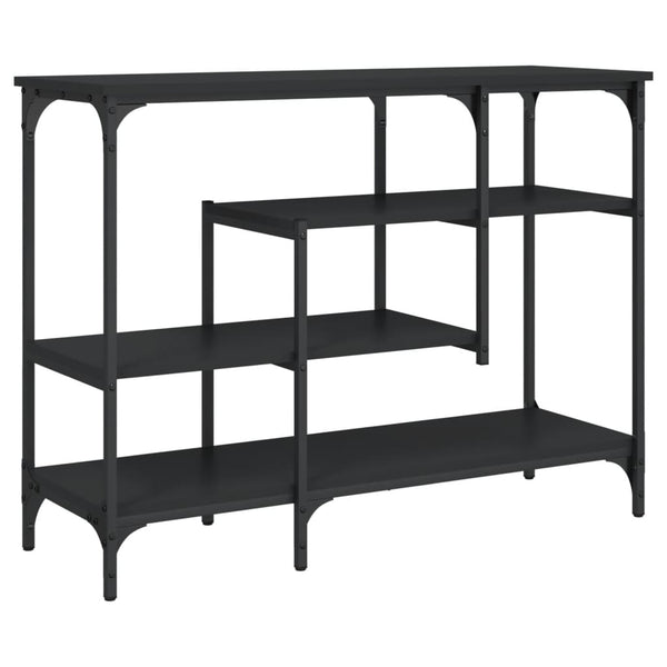 Console Table With Shelves Black 100X35x75 Cm Tables
