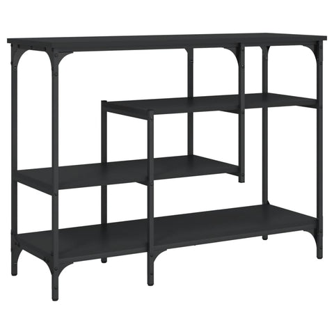 Console Table With Shelves Black 100X35x75 Cm Tables