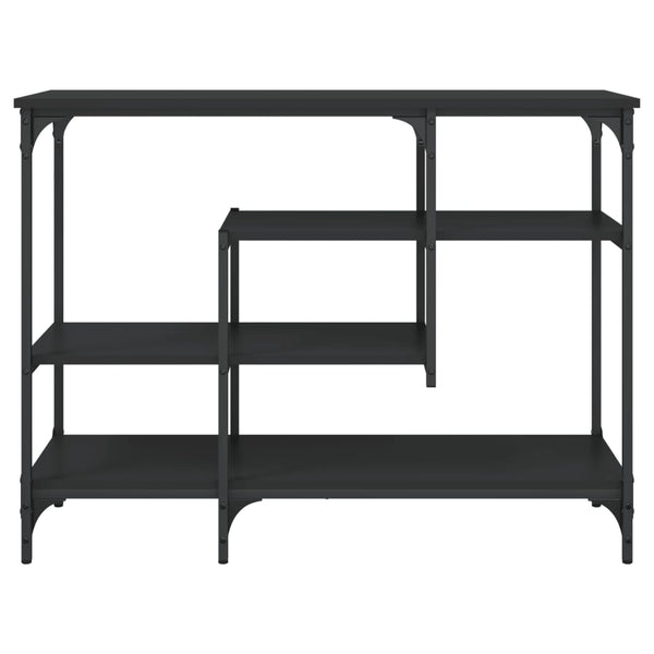 Console Table With Shelves Black 100X35x75 Cm Tables