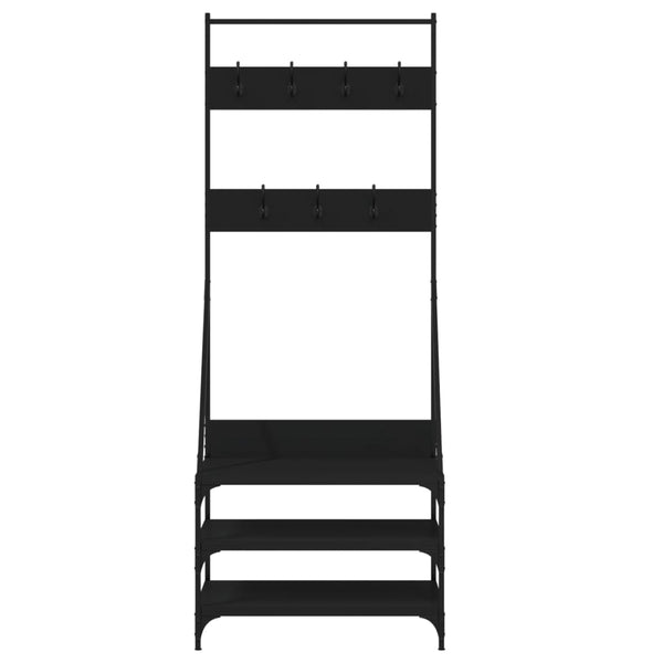 Vidaxl Clothes Rack With Shoe Storage Black 70X40x184 Cm Garment Racks