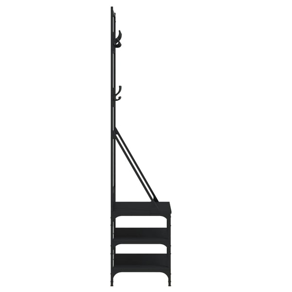 Vidaxl Clothes Rack With Shoe Storage Black 70X40x184 Cm Garment Racks
