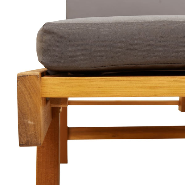 Vidaxl Sun 2 Pcs With Table Solid Wood Acacia Loungers