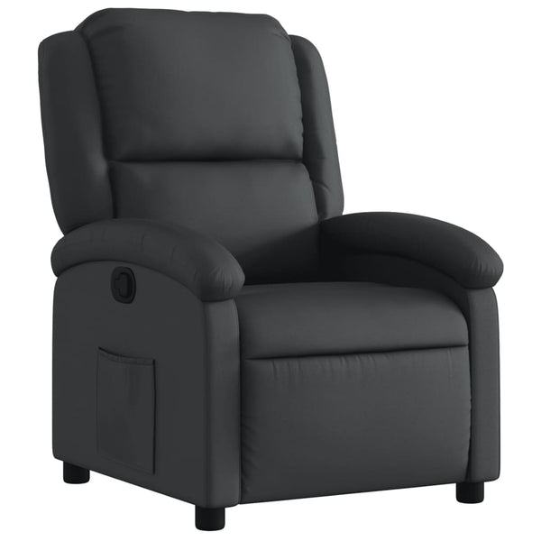 Recliner Chair Black Real Leather Sofas Armchairs & Couches