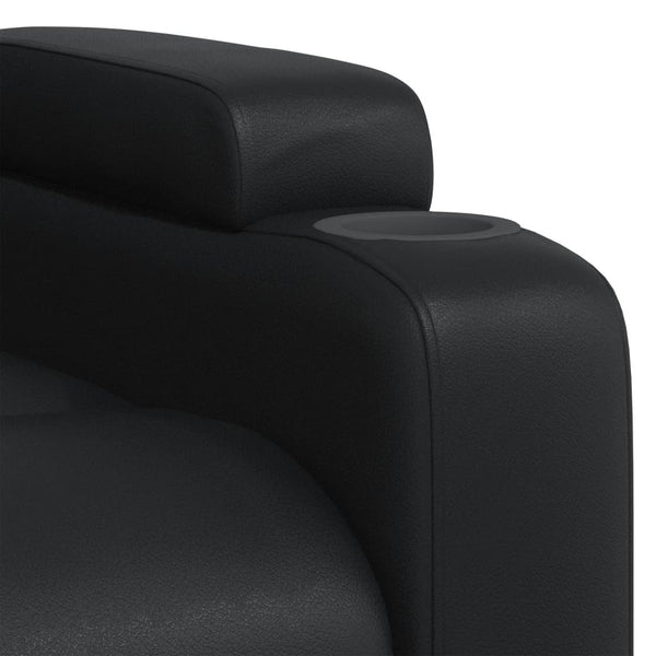 Black Massage Recliner Chair Faux Leather Electric Massage Chairs