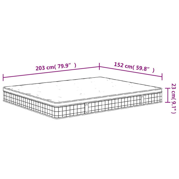 Vidaxl Bonnell Spring Mattress Medium 152X203 Cm Queen Size Mattresses