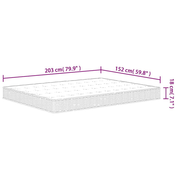 Vidaxl Bonnell Spring Mattress Medium 152X203 Cm Queen Size Mattresses