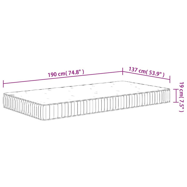 Vidaxl Pocket Spring Mattress Medium 137X190 Cm Mattresses