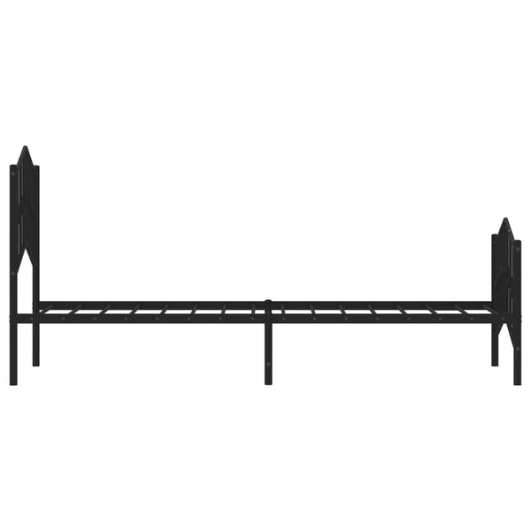 Metal Bed Frame With Headboard And Footboardblack 92X187 Cm Single Size Single Bed Frames