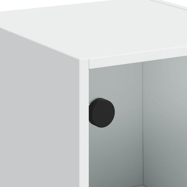 Sideboards & Buffets Highboard With Glass Doors White 35X37x109 Cm