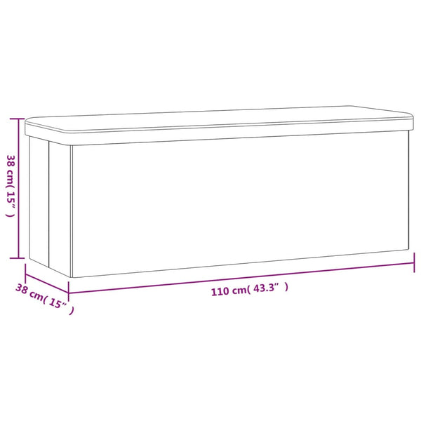 Vidaxl Storage Bench Foldable Black Pvc Patio Benches
