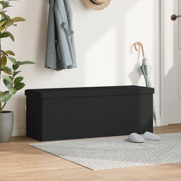 Storage Bench Foldable Black Pvc Benches