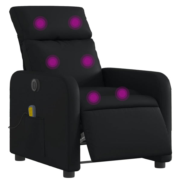 Vidaxl Electric Massage Recliner Chair Black Faux Leather Electric Massage Chairs