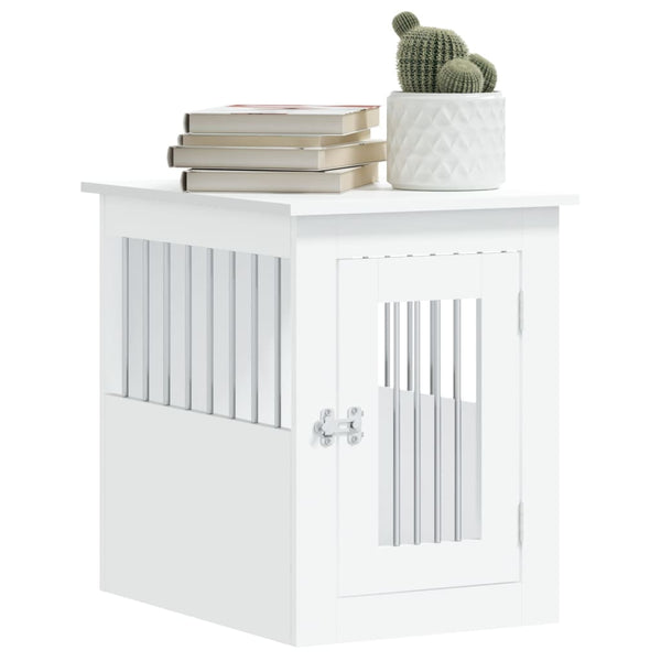 Dog Cages Dog Crate Furniture White 45X62x59 Cm Engineered Wood