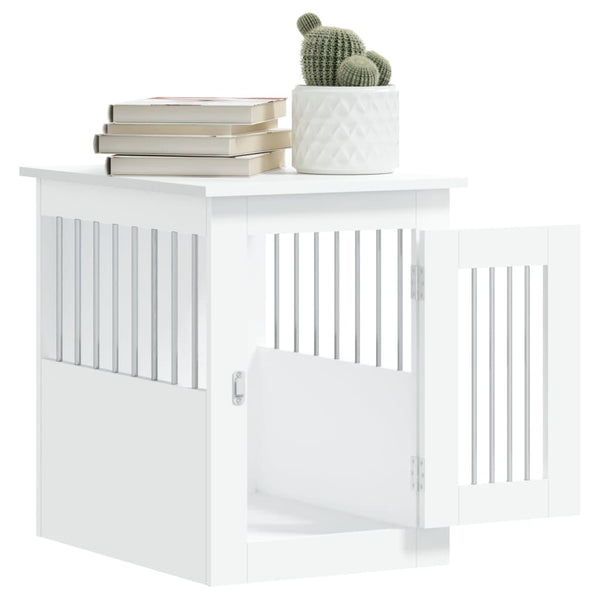 Dog Cages Dog Crate Furniture White 45X62x59 Cm Engineered Wood