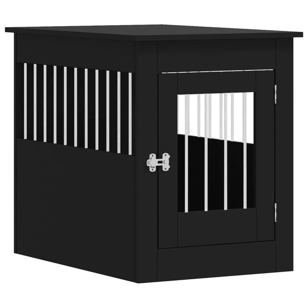 Dog Crate Furniture Black 55X80x68 Cm Engineered Wood Dog Cages