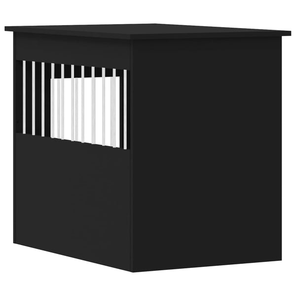 Dog Crate Furniture Black 55X80x68 Cm Engineered Wood Dog Cages