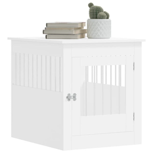 Dog Crate Furniture White 64.5X80x71 Cm Engineered Wood Small Animal Supplies