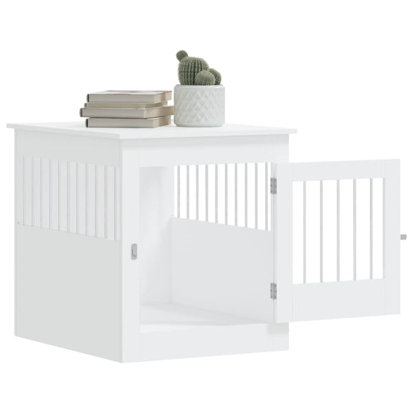Dog Crate Furniture White 64.5X80x71 Cm Engineered Wood Small Animal Supplies