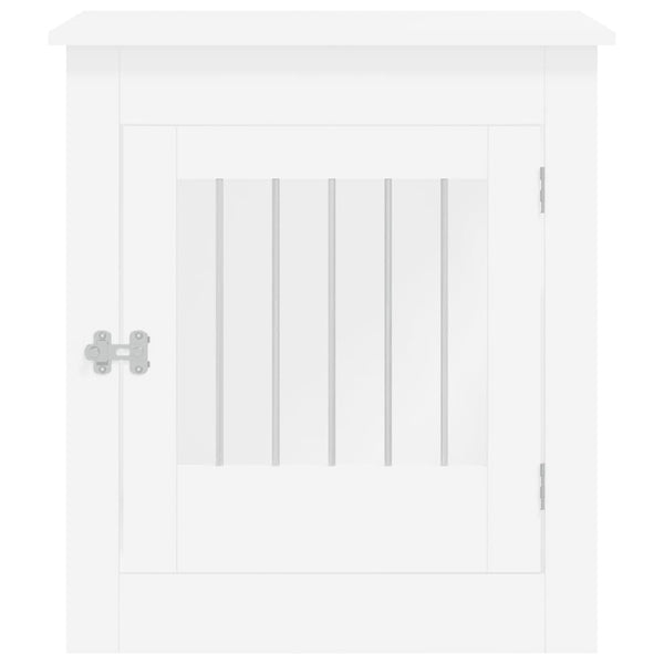 Dog Crate Furniture White 64.5X80x71 Cm Engineered Wood Small Animal Supplies