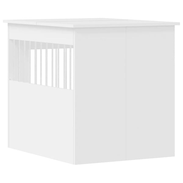 Dog Crate Furniture White 64.5X80x71 Cm Engineered Wood Small Animal Supplies