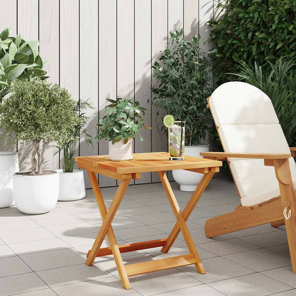 Vidaxl Folding Garden Table 50X50x50 Cm Solid Wood Acacia Patio & Garden Tables